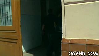 Old Guy Casually Licks Young Teen's Pink Vagina With Farting