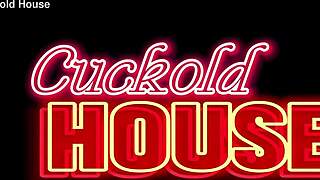 Married redhead shares wild threesome in front of her husband