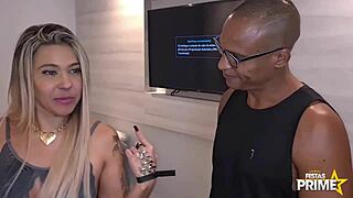 A police officer and a blonde with a perfect body