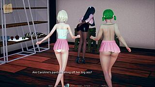 Beautiful women with perfect shapes in 3D