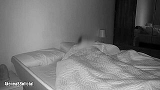 Ghost spooks girl in wild bedroom doggystyle