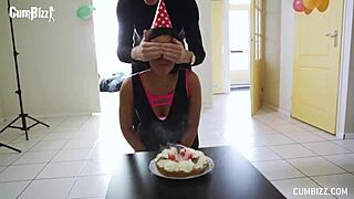 Dutch Birthday Girl Gets 7 Cum Jizzloads in Surprise Blowbang Party