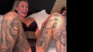 Threesome with lots of fun and hot sex with a well-endowed guy.