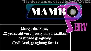 Morganita Brux, 20, Pretty Brazilian, In First Time Gangbang With Monster Cock!