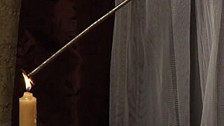 Tied Up Lesbian Slave Punished in Garage