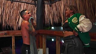 i watch my ebony milf stepmom have rough interracial sex with her sons best friend in public, carla morelli and dani clark