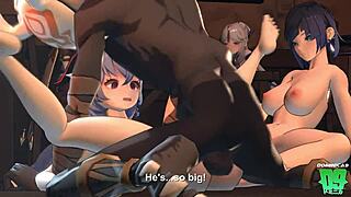 Hilichurls Bangs Qixing in Wild Genshin Impact Hentai