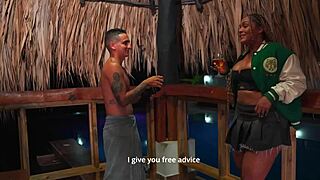 i watch my ebony milf stepmom have rough interracial sex with her sons best friend in public, carla morelli and dani clark