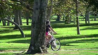 bambi wolfe masturbates during daytime blowjob