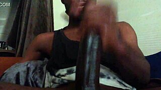 Darkness reveals big cock masturbation close up