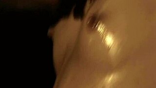 sexy brunette on her ritual fun session moment of a woman