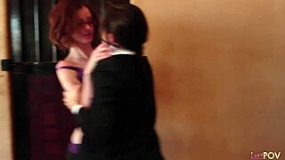 Two brunettes have passionate sex in horse stable with clit eating