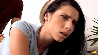 stuck4k brunette from romania addicted to phones and hardcore sex