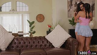 Lesbian babysitters busted by MILF client