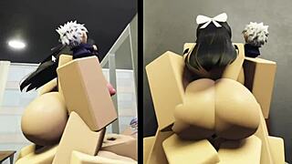 In the USA, Utahime demonstrates strength by engaging in a passionate encounter with a bent-over slut.