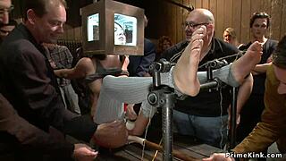 Redhead And Blonde Subs Public Banged