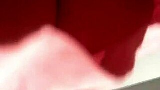 Angel Lima, the Peruvian milf, masturbates publicly on the building stairs, caught in the act.