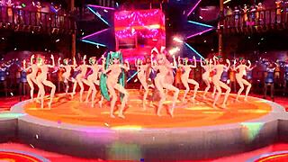 Hatsune Miku & Megurine Luka World End Dancehall With Big Tits!