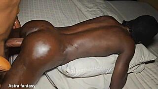 Wow, big black cock fills petite pussy in doggystyle