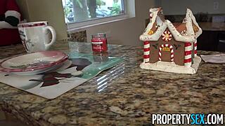 busty real estate agent earns holiday bonus with big tits