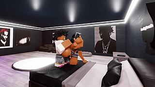 She lost the bet and had to handle four big black cocks.