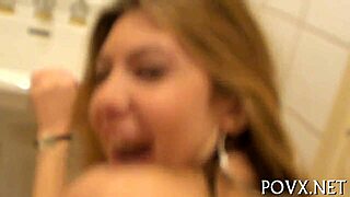 Look, taut shaved pussy getting nailed hard in pov!