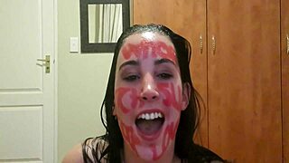 self punish with gagging and dirty talk