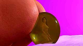 Helga bubbles Ava with her farts in bondage!