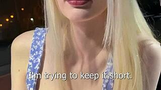 I fucked the busty sexy blonde bent over in the car and came on her face