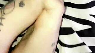 Pretty Tattooed Feet In Fetish Display Pose