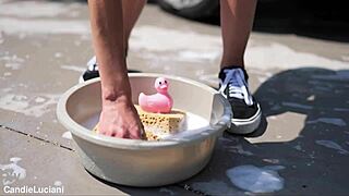 Mercedes Car Wash Featuring Sexy Brunette Models