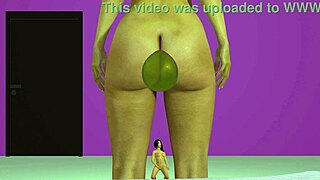 Helga bubbles Ava with her farts in bondage!