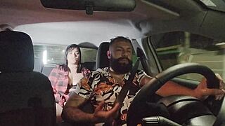 Nicoly Mattos Feels Like a True Slut During Double Penetration with Two Cocks Rubbing Inside Her Pussy and Ass on the Street.