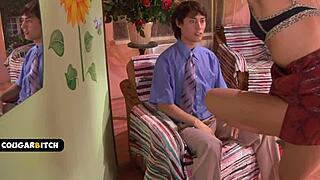 Cock Hungry Cougar Devours Young 18+ Guy in Wild Pussy Licking Session