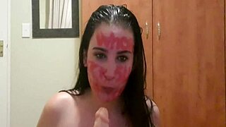 self punish with gagging and dirty talk