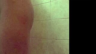 intense fucking with hot small tits model in shower.