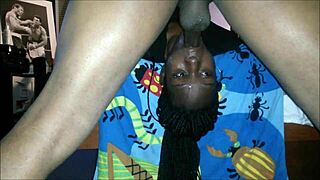 Black Gal Gets Her Mouth Stuffed Hard and Deep