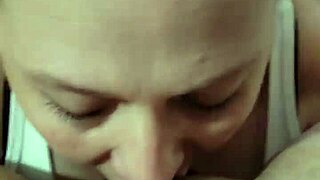 Slutty wife delivers steamy blowjob to husband