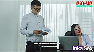 I reward my latina secretary with a massage for good work