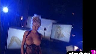 Victoria silvstedt strips down revealing her big tits in lingerie and poses naked