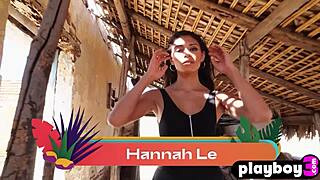 Cute Hannah Le Reveals Sexy Natural Body with Milf Posing Outdoors