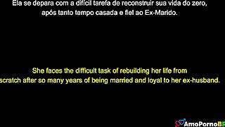 os vizinhos ajudaram dona naira com um bom blowjob apos o divorcio