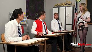 teacher turns sex ed into real banging with students at thatmylf, whoa