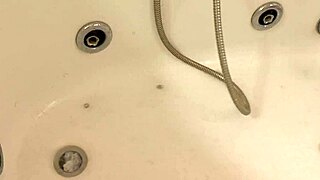 Boldly shaving my pussy in the steamy shower