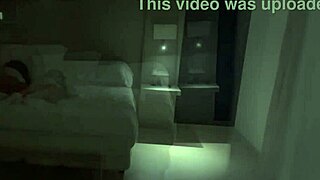 Stepbrother spied on me in lingerie behind the door, leading to wild action.