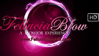 brown haired girlfriend masters cocksucking in cfnm scene