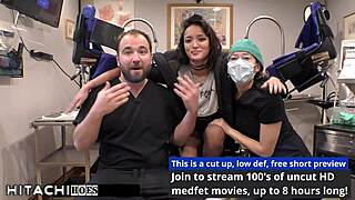 Nurse Forces Orgasms On Shaved Pussy Backstage?