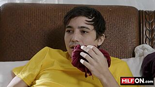 Young Step Daughter In Stockings Gives Blowjob To Mature Man!