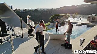 Stunning Model Nicole Kitt Craves Cock, Blending Work With Intense Spooning And Blowjob Pleasure