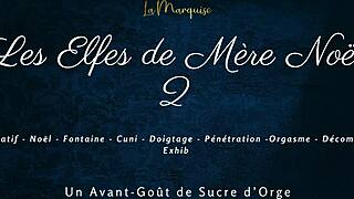 French dirty talk with squirting in holiday elf fantasy